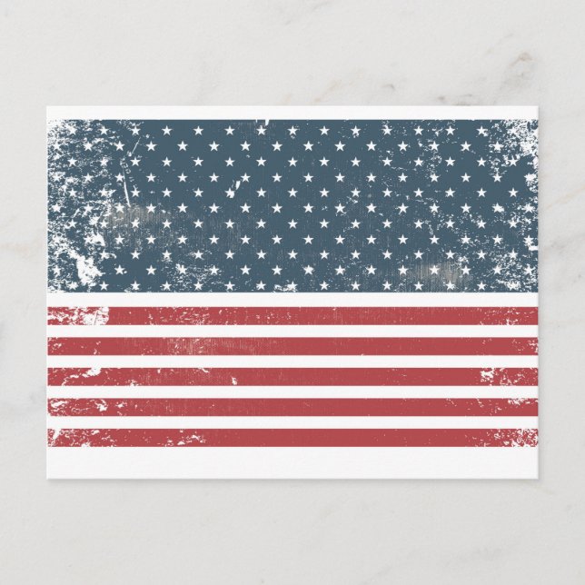 Not leidende amerikanische Flagge Postkarte (Vorderseite)