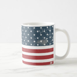 Not leidende amerikanische Flagge Tasse