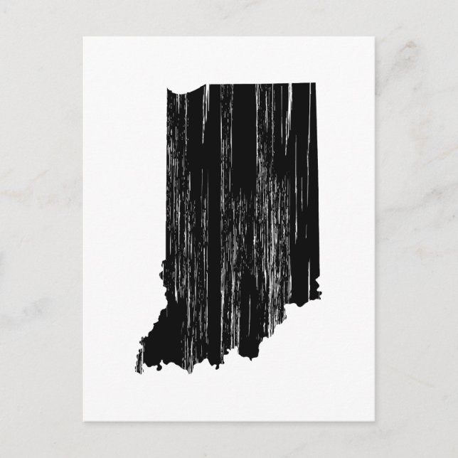 Not leidende Indiana-Staat-Kontur Postkarte (Vorderseite)