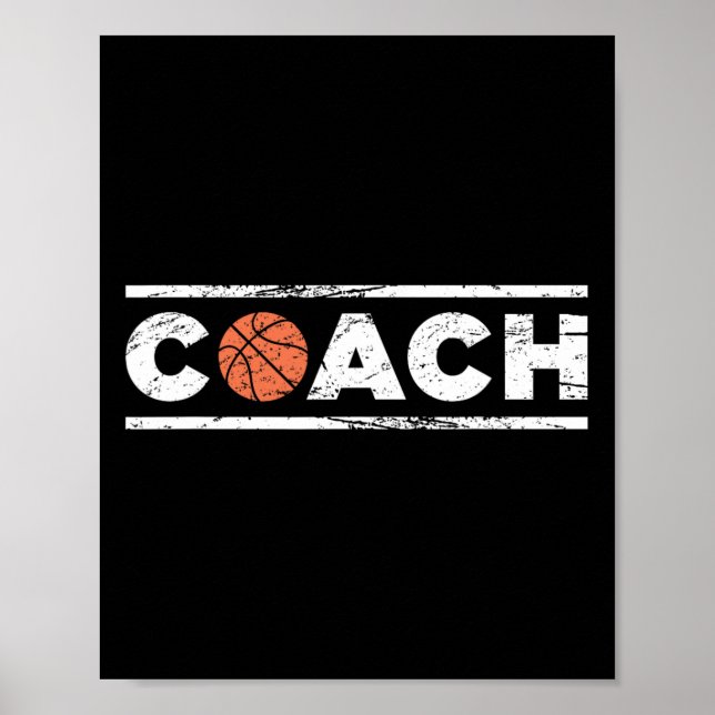 Not leidender Basketballtrainer Poster (Vorne)