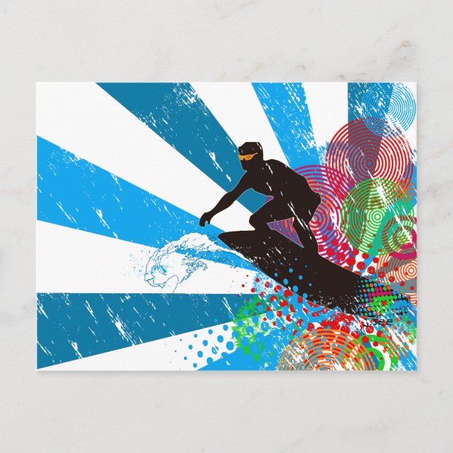 Not leidendes Surferparadies Postkarte (Vorderseite)