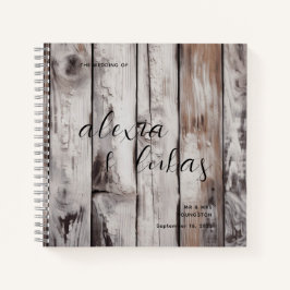 Not leidendes Wood Wedding Gästebuch Notizbuch