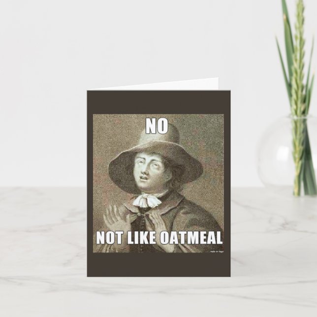 Not Like Oatmeal Notecard Karte (Vorderseite)