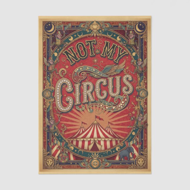 Not My Circus! Ringmaster Red and Gold  Seidenpapier (Vorderseite)