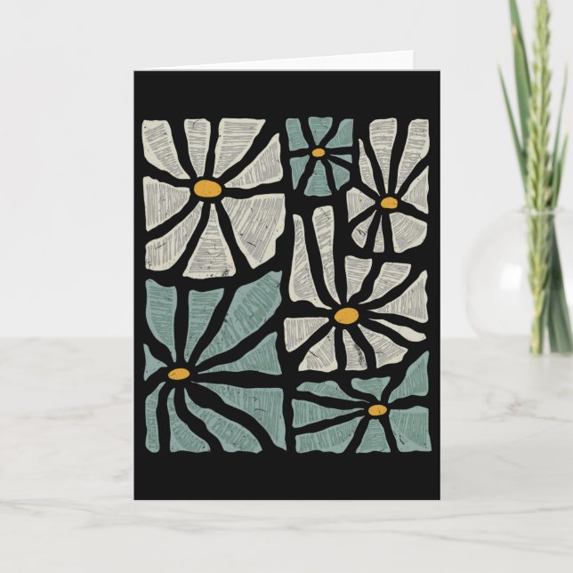 Not My President 2025 Retro Subtle Boho Floral Ant Karte (Vorderseite)