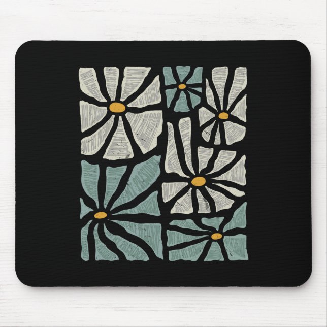 Not My President 2025 Retro Subtle Boho Floral Ant Mousepad (Vorne)