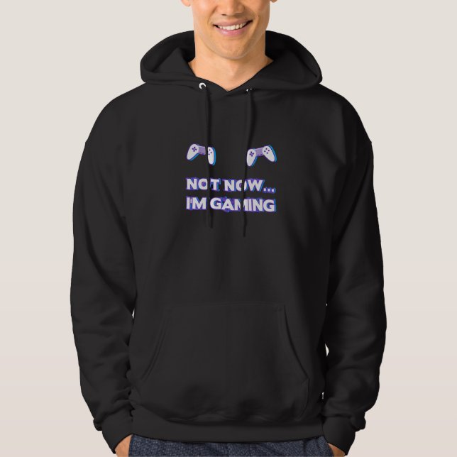 Not Now I'm Gaming I Can't Busy Funny Video Gamer  Hoodie (Vorderseite)