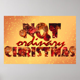 "Not Ordentliche Weihnachten" Schriftart Art & Red Poster
