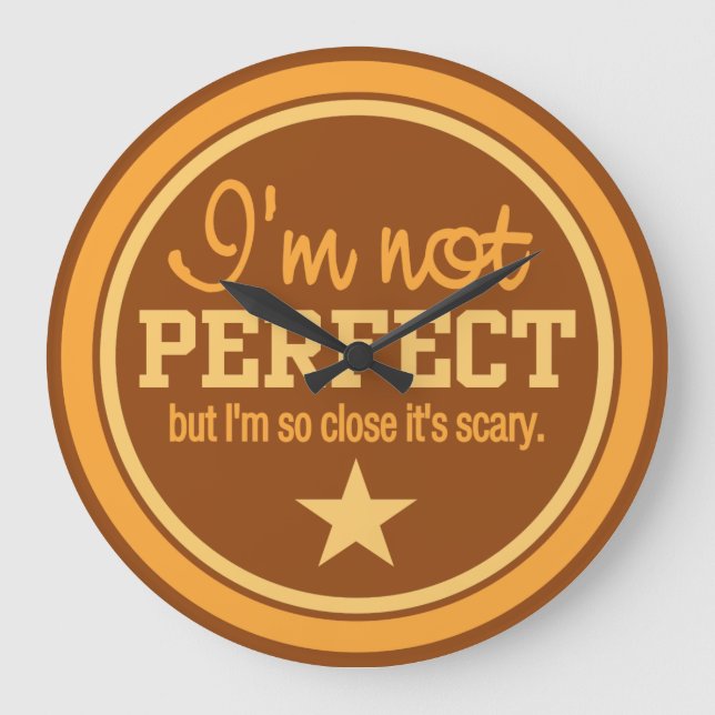 Not Perfect custom wall clock Große Wanduhr (Vorderseite)