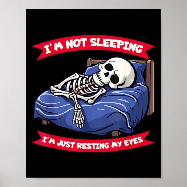 Not Sleeng Im Just Resting, My Eyes Funny Fathers  Poster (Vorne)