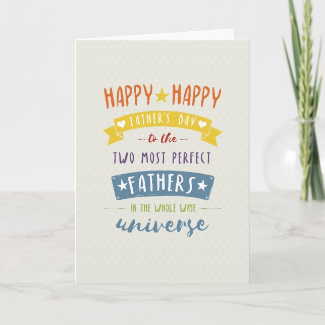 Not Straight Design Happy Father's Day Card Karte (Vorderseite)