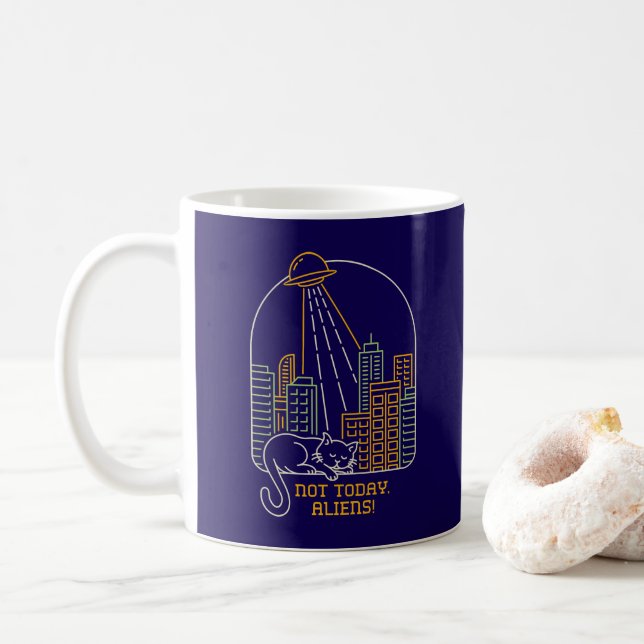 Not Today Aliens Kaffeetasse (Mit Donut)