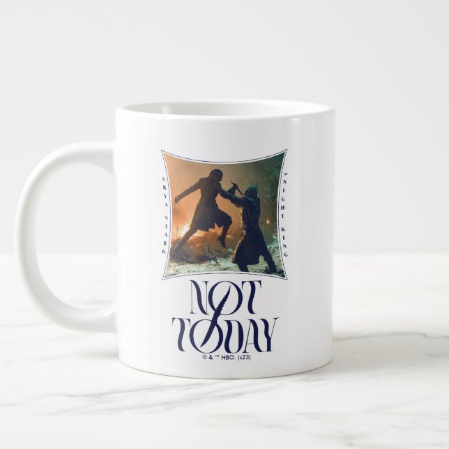 "Not Today" Arya Stark Vs. Der Nachtkönig Jumbo-Tasse (Links)