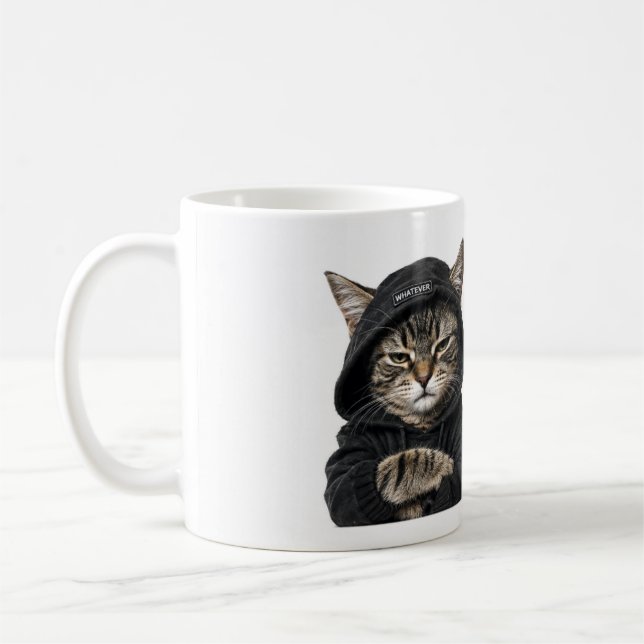 Not Today, Human – Funny Grumpy Cat Kaffeetasse (Links)