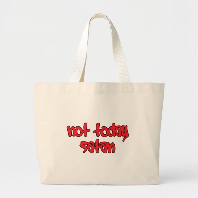 Not Today Satan Jumbo Stoffbeutel (Vorne)