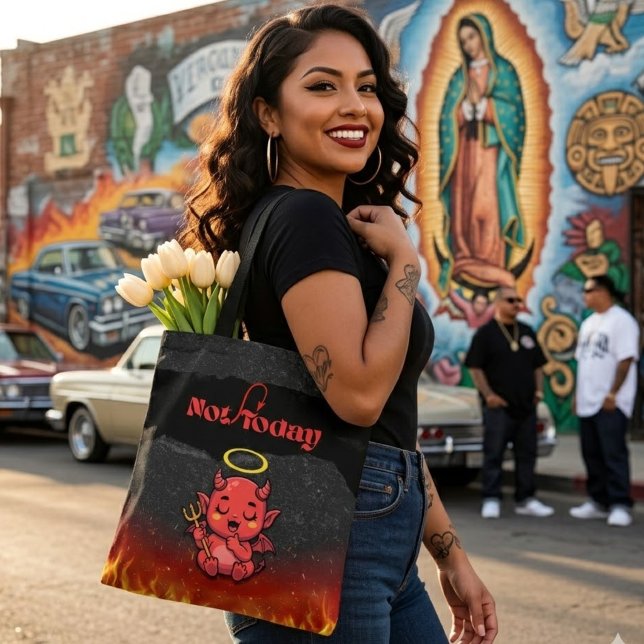 Not Today Satan-Taschentuch (Not Today satan canvas tote bag)
