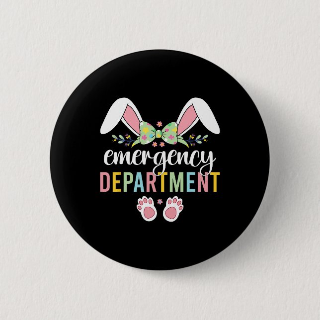Notabteilung Bunny Emergency Room Krankenversicher Button (Vorderseite)