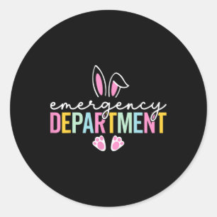Notabteilung Bunny Emergency Room Krankenversicher Runder Aufkleber
