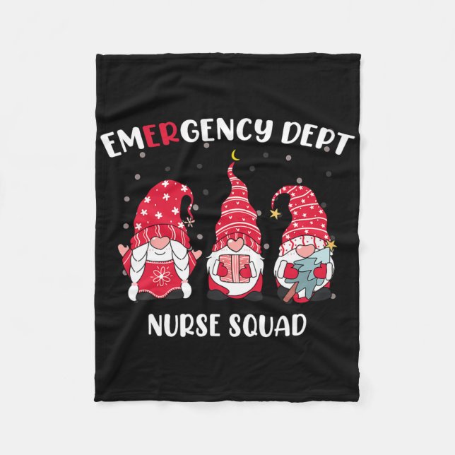Notabteilung Er Christmas Gnomes Nurs Fleecedecke (Vorderseite)