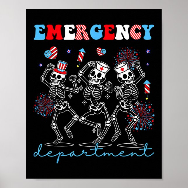 Notabteilung Skeleton Dancing Er Krankenversicheru Poster (Vorne)