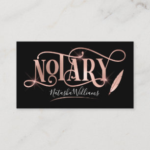 Notar Agent Elegante Rose Visitenkarte