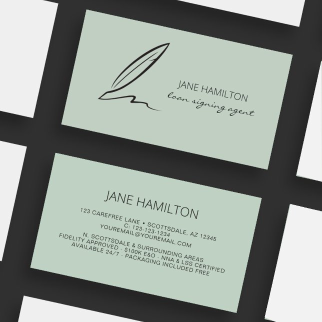 Notar-Agent für Berufliche Darlehen Visitenkarte (Von Creator hochgeladen)