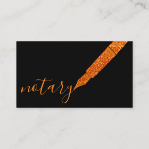 Notar Agent Pen Logo Freelance Calligraphy Writer Visitenkarte