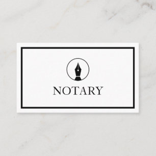 Notar Agent Pen Logo Freelance Calligraphy Writer Visitenkarte