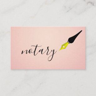 Notar Agent Pen Logo Freelance Calligraphy Writer Visitenkarte