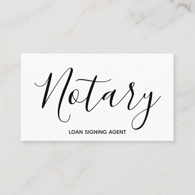 Notar Agent Pen Logo Freelance Calligraphy Writer Visitenkarte (Vorderseite)