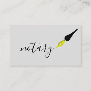 Notar Agent Pen Logo Freelance Calligraphy Writer Visitenkarte