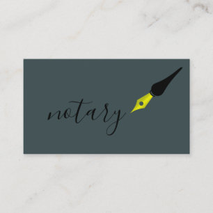 Notar Agent Pen Logo Freelance Calligraphy Writer Visitenkarte