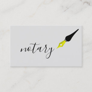 Notar Agent Pen Logo Freelance Calligraphy Writer Visitenkarte