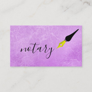 Notar Agent Pen Logo Freelance Calligraphy Writer Visitenkarte