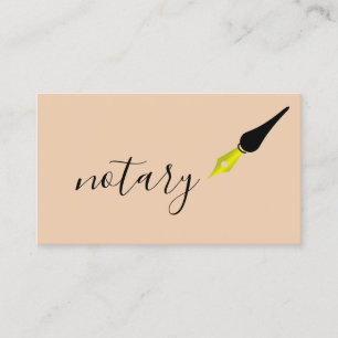Notar Agent Pen Logo Freelance Calligraphy Writer Visitenkarte