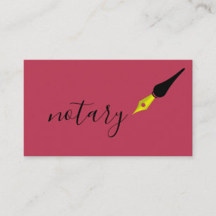 Notar Agent Pen Logo Freelance Calligraphy Writer Visitenkarte