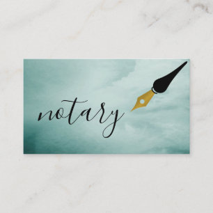 Notar Agent Pen Logo Freelance Calligraphy Writer Visitenkarte