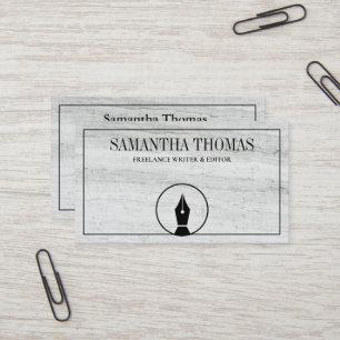 Notar Agent Pen Logo Freelance Calligraphy Writer Visitenkarte