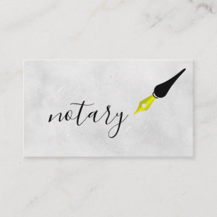 Notar Agent Pen Logo Freelance Calligraphy Writer Visitenkarte