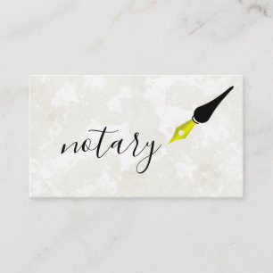 Notar Agent Pen Logo Freelance Calligraphy Writer Visitenkarte