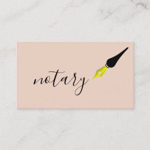 Notar Agent Pen Logo Freelance Calligraphy Writer Visitenkarte