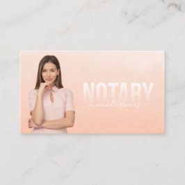 Notar-Agent Signierung Beruflich Rosa Foto Visitenkarte