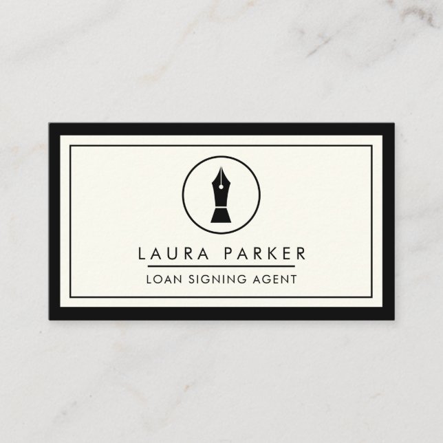 Notar Agent Signing Consultant Broker Visitenkarte (Vorderseite)