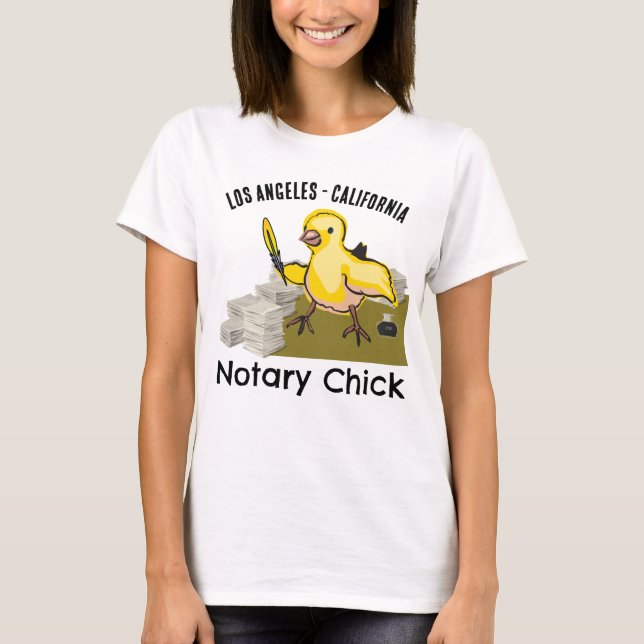 Notar Chick Yellow Feather Quill T-Shirt (Vorderseite)