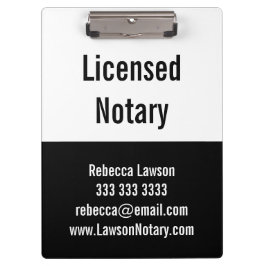 Notar Clipboard Schwarz Weiß Promo Pro Klemmbrett