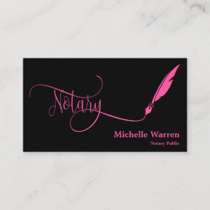 Notar Federleihe Unterzeichnung türkis Geschäft Visitenkarte