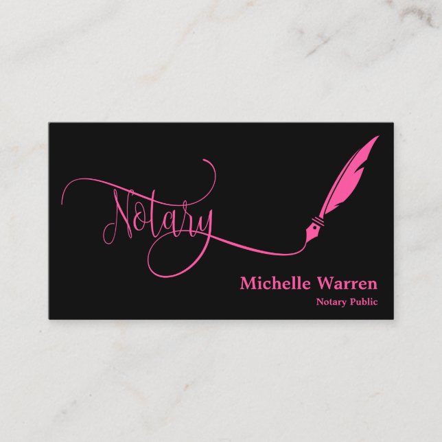 Notar Federleihe Unterzeichnung türkisfarben Gesch Visitenkarte (Vorderseite)