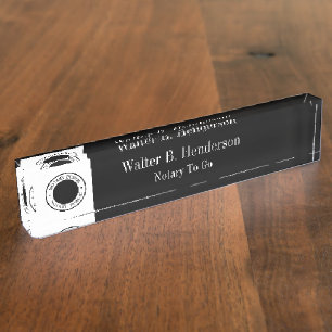 Notar, klassisch, öffentliches Büro Plaque Namensplakette