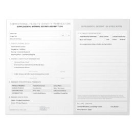 Notar-Korrektur-Identitätsüberprüfungsblatt Notizblock