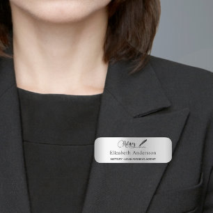 Notar Kreditsignierung Agent silberskriptmagnetisc Namensschild